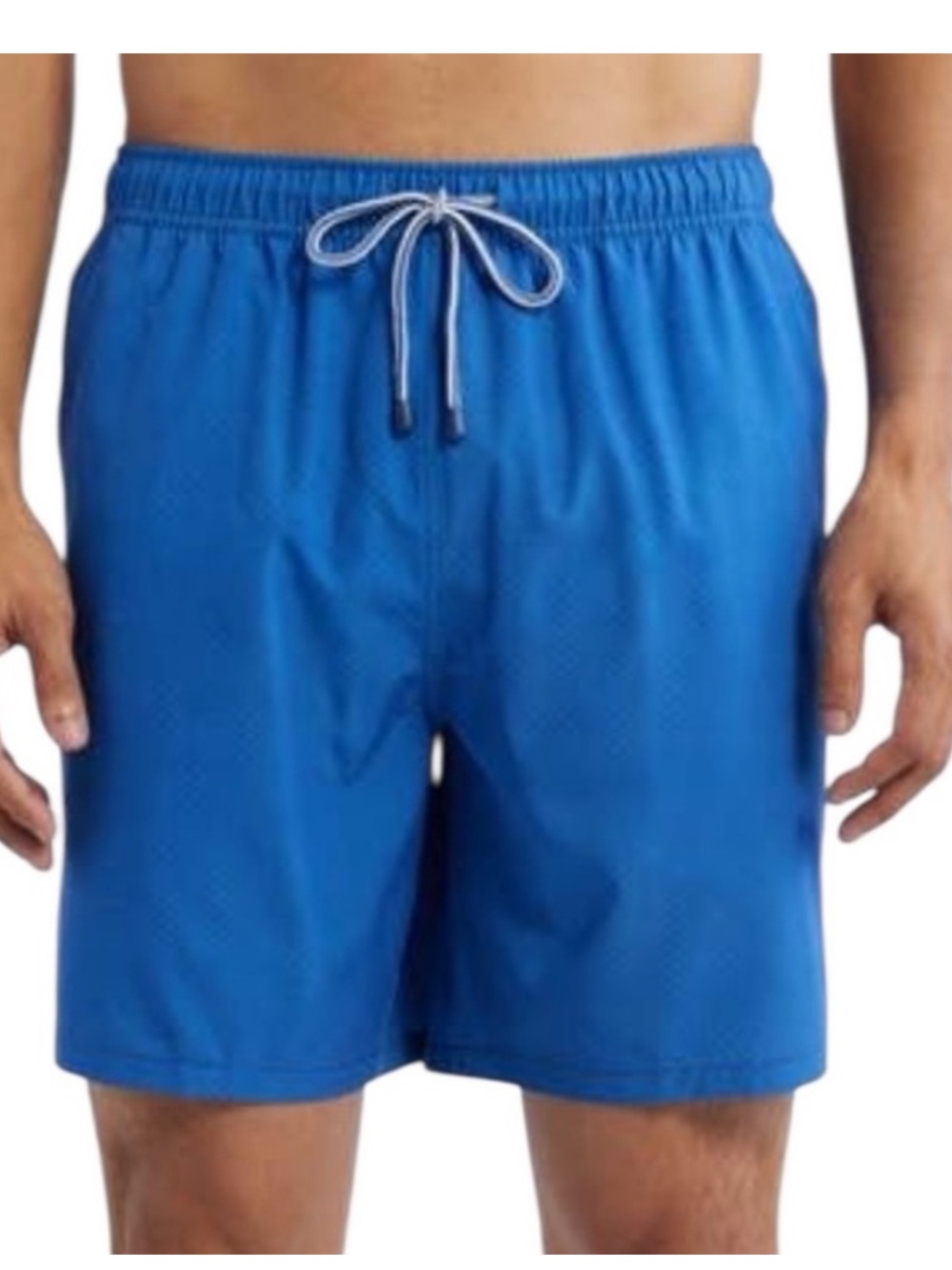 PETER MILLAR Atlantic Blue Geometric Swim Trunks Crown Logo Lined XL